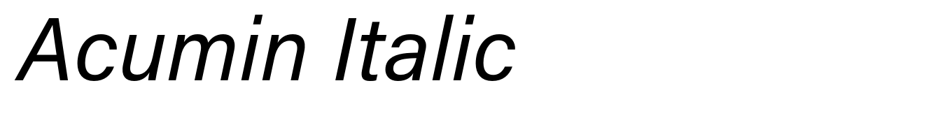 Acumin Italic